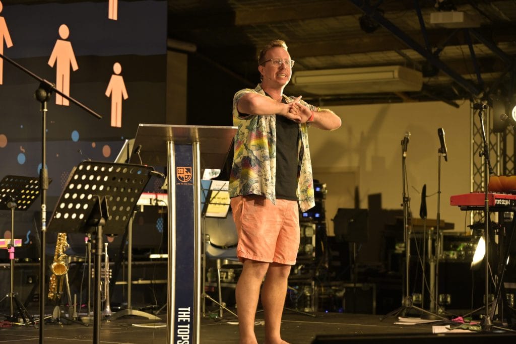 Rob falls speaking at PYNSW Summer Camp 2026